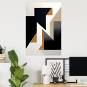 Vernetzte Geometrie Poster (Heimbüro)