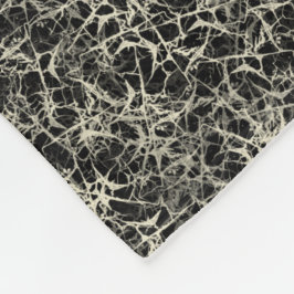 Vernetzte Neuronen auf schwarz - nahtloses Muster. Fleecedecke