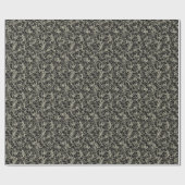 Vernetzte Neuronen auf schwarz - nahtloses Muster. Geschenkpapier (Flach)