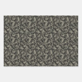 Vernetzte Neuronen auf schwarz - nahtloses Muster. Geschenkpapier Set (Vorderseite 3)