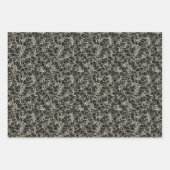 Vernetzte Neuronen auf schwarz - nahtloses Muster. Geschenkpapier Set (Vorderseite 2)