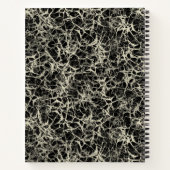 Vernetzte Neuronen auf schwarz - nahtloses Muster. Notizblock (Rückseite)