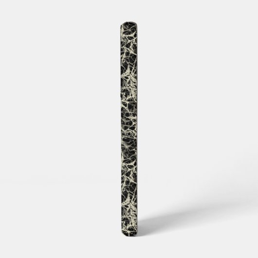 Vernetzte Neuronen auf schwarz - nahtloses Muster. Samsung Galaxy Hülle (Linke Seite)