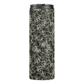 Vernetzte Neuronen auf schwarz - nahtloses Muster. Thermosbecher (Rückseite)