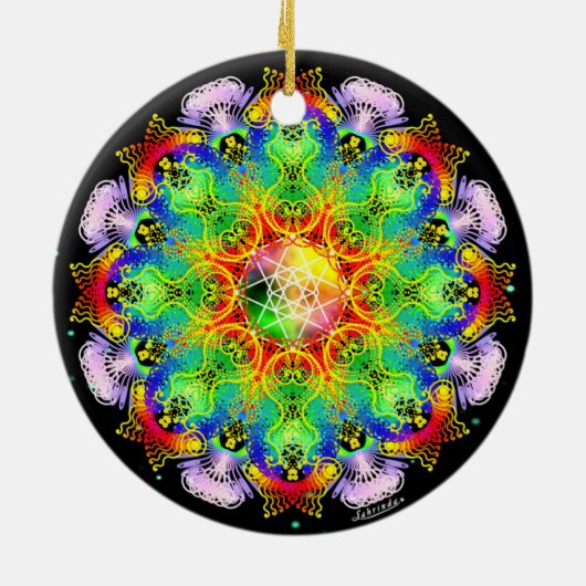 Vernetzung/Bio Prozess Keramik Ornament (Hinten)