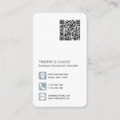 Vernetzung QR Code einfache soziale Medien dumm bl Visitenkarte (Vorderseite)