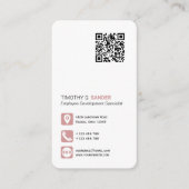 Vernetzung QR-Code einfache soziale Medien staubig Visitenkarte (Vorderseite)