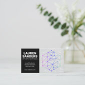 Vernetzung | Technisches Geometrisches Logo Visitenkarte (Stehend Vorderseite)