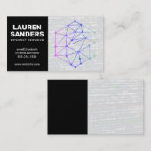 Vernetzung | Technisches Geometrisches Logo Visitenkarte (Vorne/Hinten)