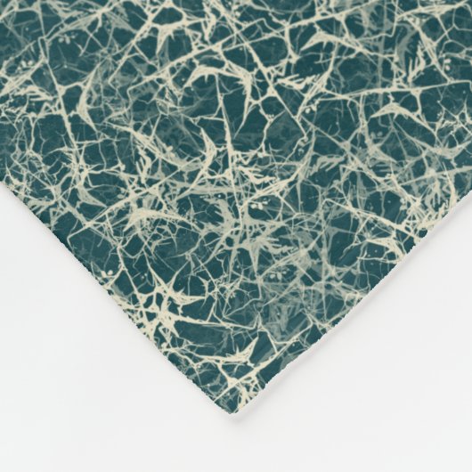 Vernetzung von Neuronen auf Aquamarin - nahtlos. Fleecedecke (Ecke)