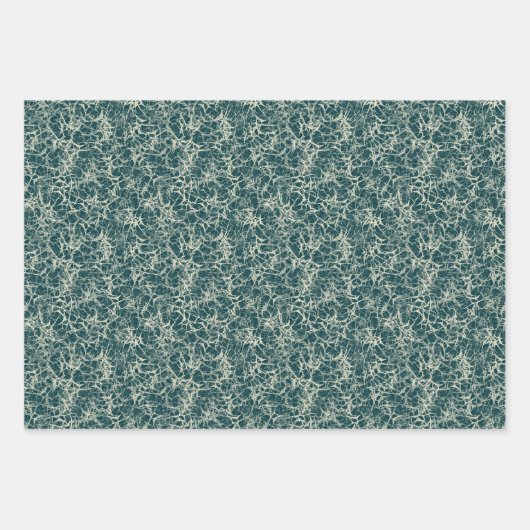 Vernetzung von Neuronen auf Aquamarin - nahtlos. Geschenkpapier Set (Vorderseite 2)