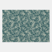 Vernetzung von Neuronen auf Aquamarin - nahtlos. Geschenkpapier Set (Vorderseite)