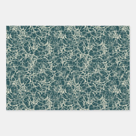 Vernetzung von Neuronen auf Aquamarin - nahtlos. Geschenkpapier Set (Vorderseite)