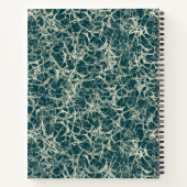 Vernetzung von Neuronen auf Aquamarin - nahtlos. Notizblock (Rückseite)