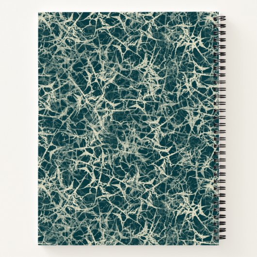 Vernetzung von Neuronen auf Aquamarin - nahtlos. Notizblock (Rückseite)