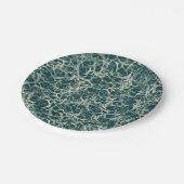 Vernetzung von Neuronen auf Aquamarin - nahtlos. Pappteller (Schrägansicht)