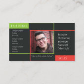 Vernetzungsgeschäftskarte Visitenkarte (Rückseite)