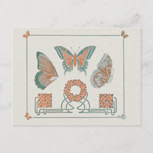 Verneuil Art Nouveau Butterfells Postkarten