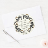 Verneuil Art Nouveau Seepferd Address Labels Runder Aufkleber (Umschlag)