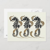 Verneuil Art Nouveau Seepferd Postkarten (Vorne/Hinten)