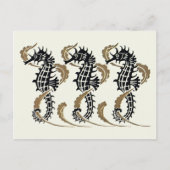 Verneuil Art Nouveau Seepferd Postkarten (Vorderseite)