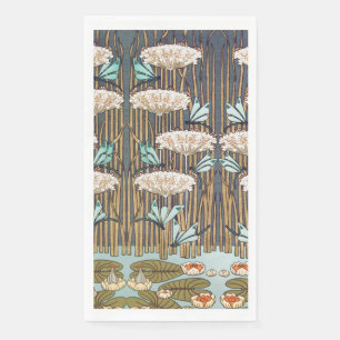 Verneuil Dragonfly Water Lily Art Nouveau: Vintage Serviette