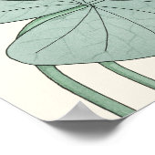 Verneuil Wasserlilie Dekorative Jugendstil-Blume Poster (Ecke)