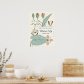 Verneuil Wasserlilie Dekorative Jugendstil-Blume Poster (Küche)