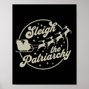 Vernichte das Patriarchat Feministisches Weihnacht Poster