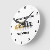 Vernichten Sie Zeit-Spiel-Schach (reflektierendes Runde Wanduhr (Winkel)