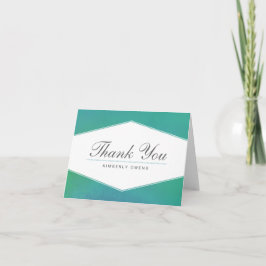 vernichtend | Aquamarin Green Watercolor Vielen Da Dankeskarte