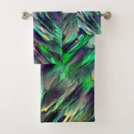 Vernichtete virtuelle, farbenfrohe Stalaktiten ode Badhandtuch Set