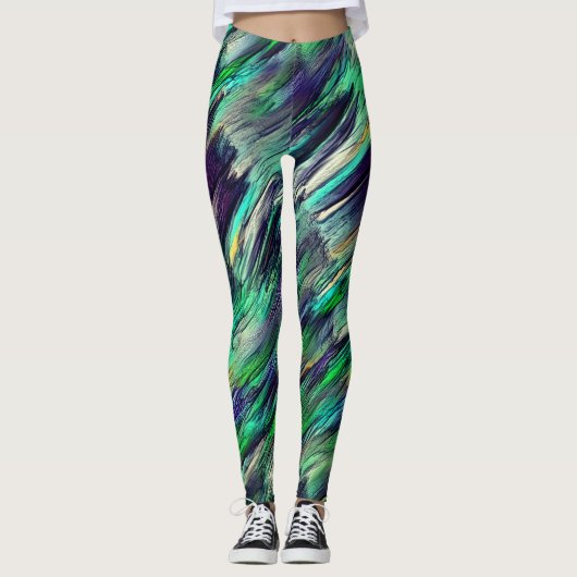 Vernichtete virtuelle, farbenfrohe Stalaktiten ode Leggings (Vorderseite)