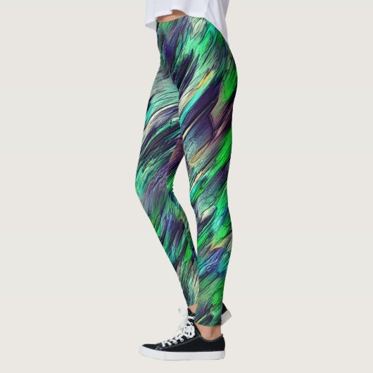 Vernichtete virtuelle, farbenfrohe Stalaktiten ode Leggings (Links)