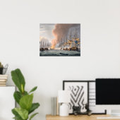 Vernichtung der dänischen Flotte vor Kopenhagen, Poster (Heimbüro)