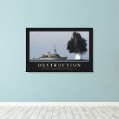 Vernichtung: Inspiration Zitat 1 Leinwanddruck (Insitu (Holzboden))