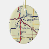 Vernon IL Vintage Karte Keramik Ornament (Rechts)