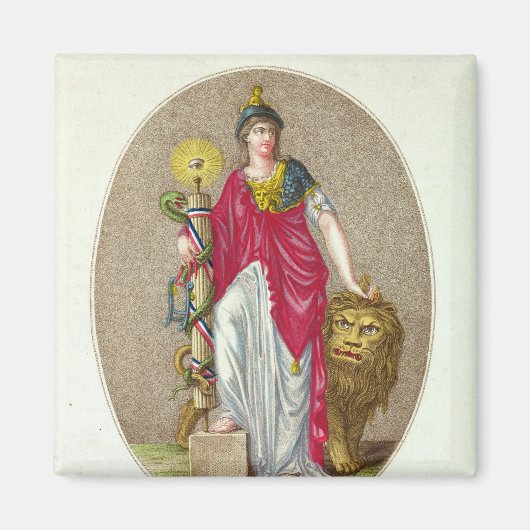 Vernunft, eingraviert von Carre, 1793 Magnet (Vorne)