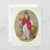 Vernunft, eingraviert von Carre, 1793 Postkarte (Vorne/Hinten)