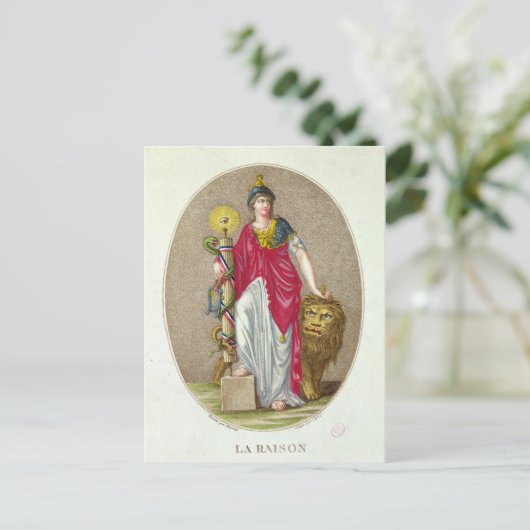 Vernunft, eingraviert von Carre, 1793 Postkarte (Stehend Vorderseite)