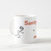 Vernunft ist überbewertet kaffeetasse (Vorderseite Links)