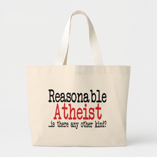 vernünftiger Atheist Jumbo Stoffbeutel (Vorne)