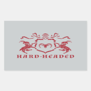 Vernünftiger heraldischer rechteckiger aufkleber