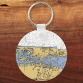 Vero Beach FL Schifffahrtskarte Schlüsselanhänger (Vorderseite)