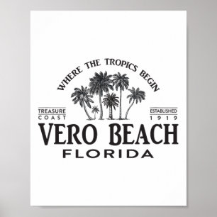 Vero Beach Fl Wo Die Tropen Beginnen Souvenir Poster