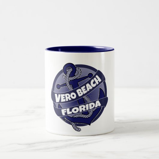 Vero Beach Florida Anker wirbelnde Tasse (Mittel)
