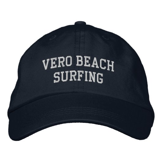 Vero Beach Florida bestickt mit Baseballhut Bestickte Baseballkappe (Vorderseite)