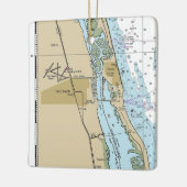 Vero Beach Florida Nautical Chart Keramikornament (Links)