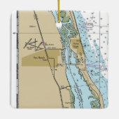 Vero Beach Florida Nautical Chart Keramikornament (Rückseite)