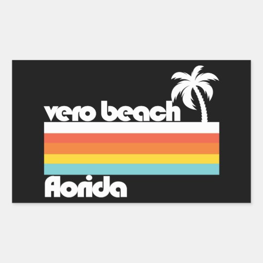 Vero Beach Florida Rechteckiger Aufkleber (Vorderseite)